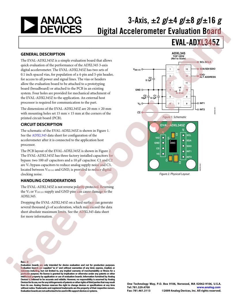 EVAL-ADXL345Z