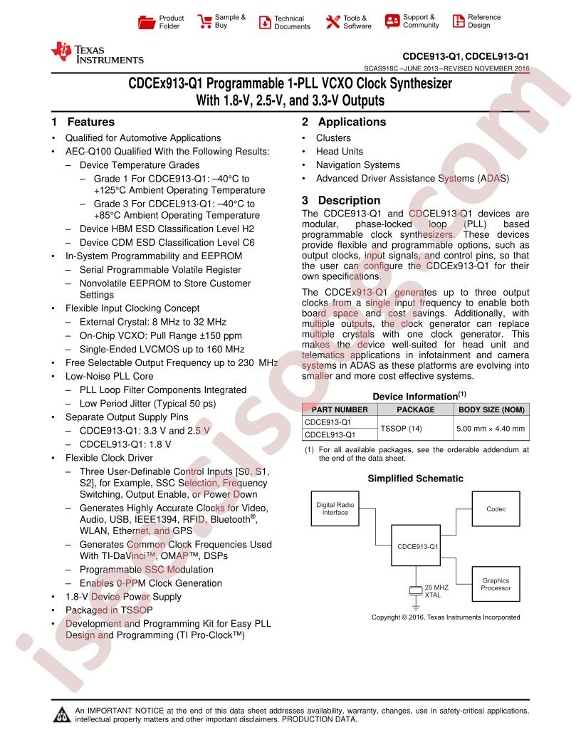 CDCE(L)913-Q1
