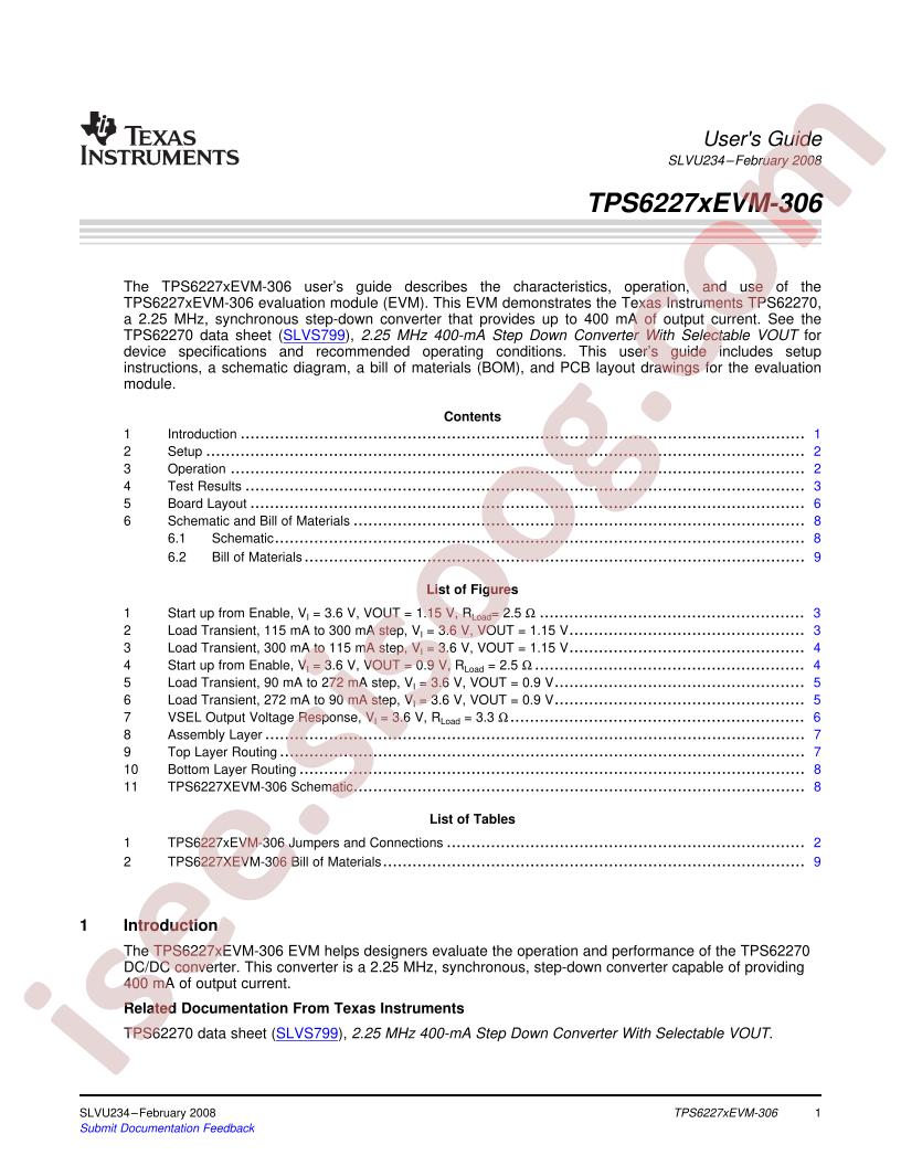 TPS6227xEVM-306 Guiude