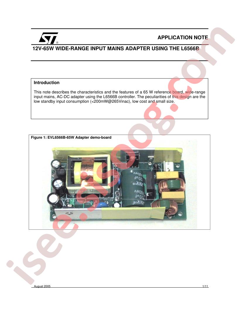 EVL6566B-65W Application Note