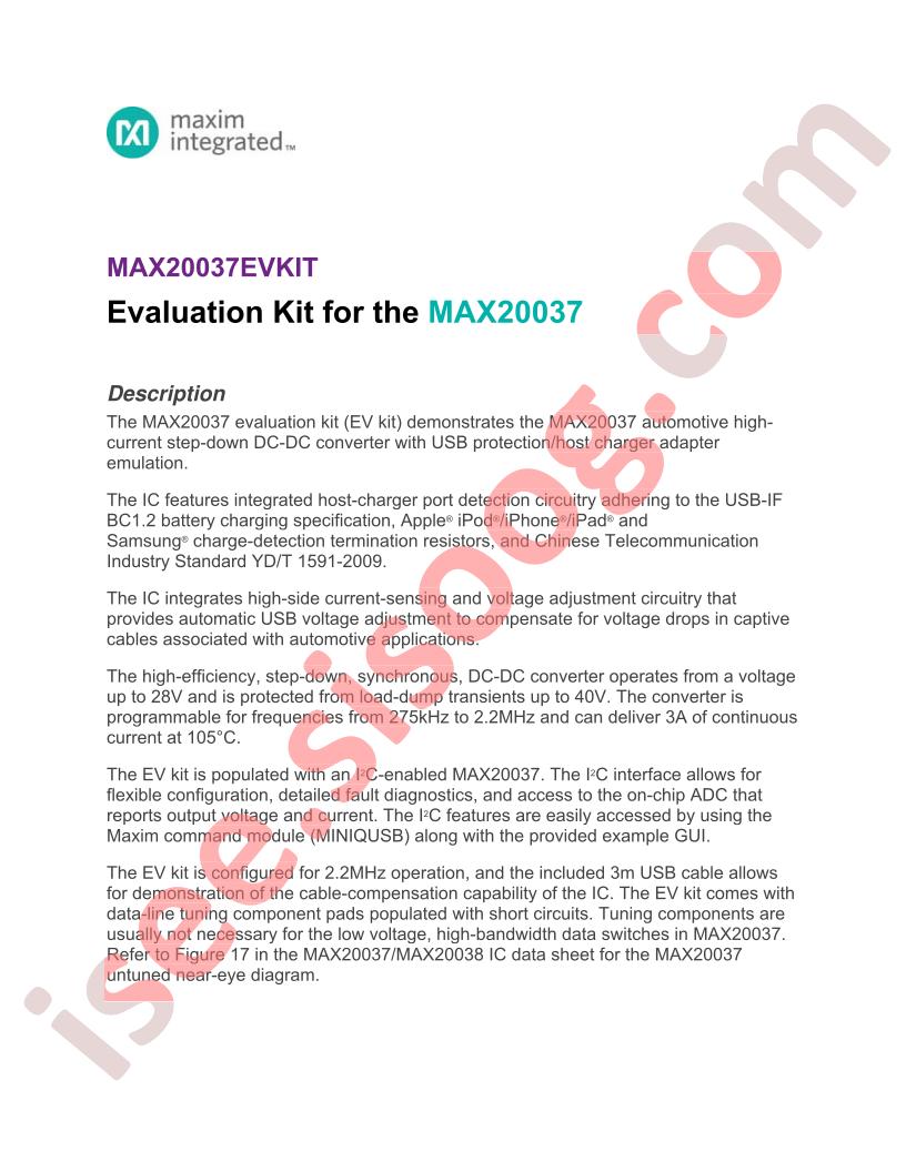 MAX20038EVKIT