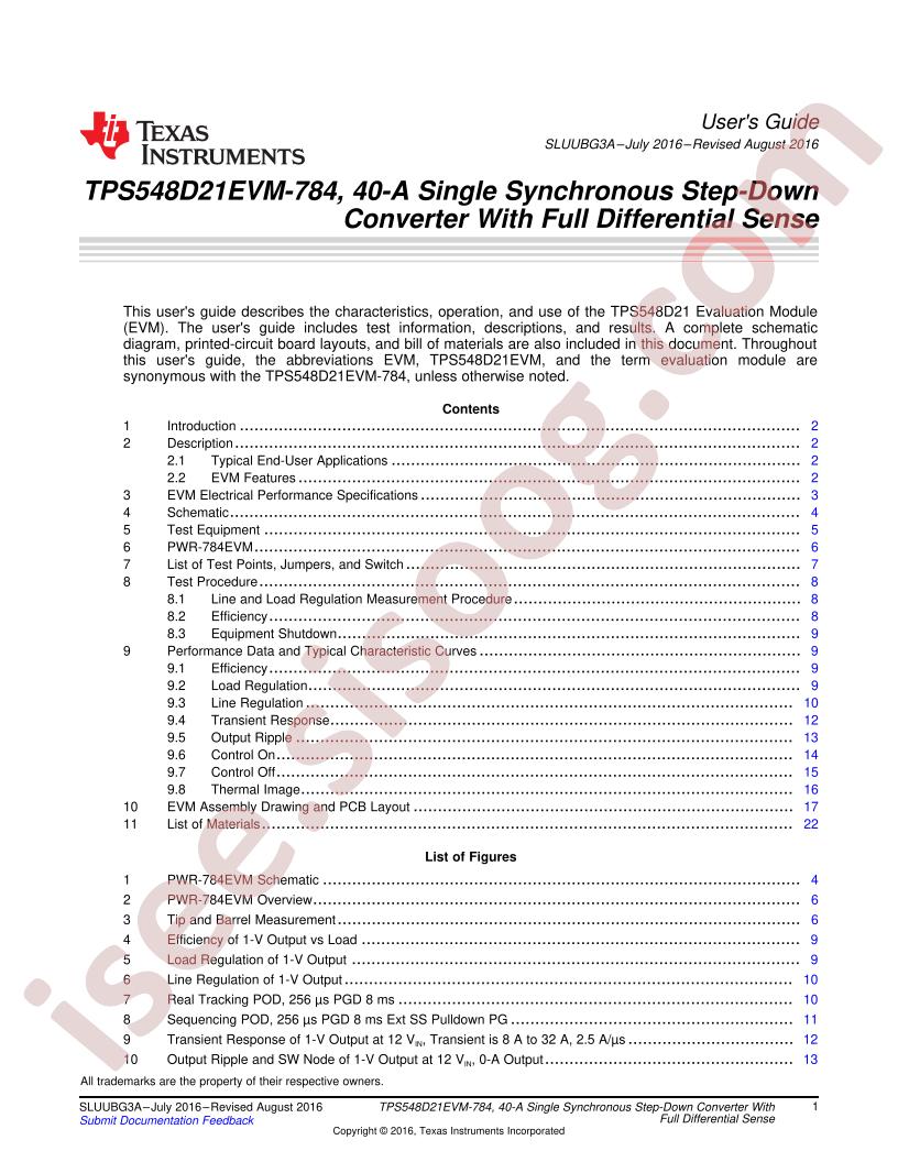 TPS548D21EVM-784 User Guide