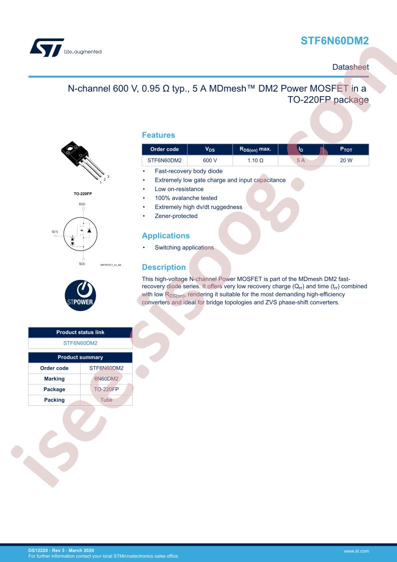 STF6N60DM2