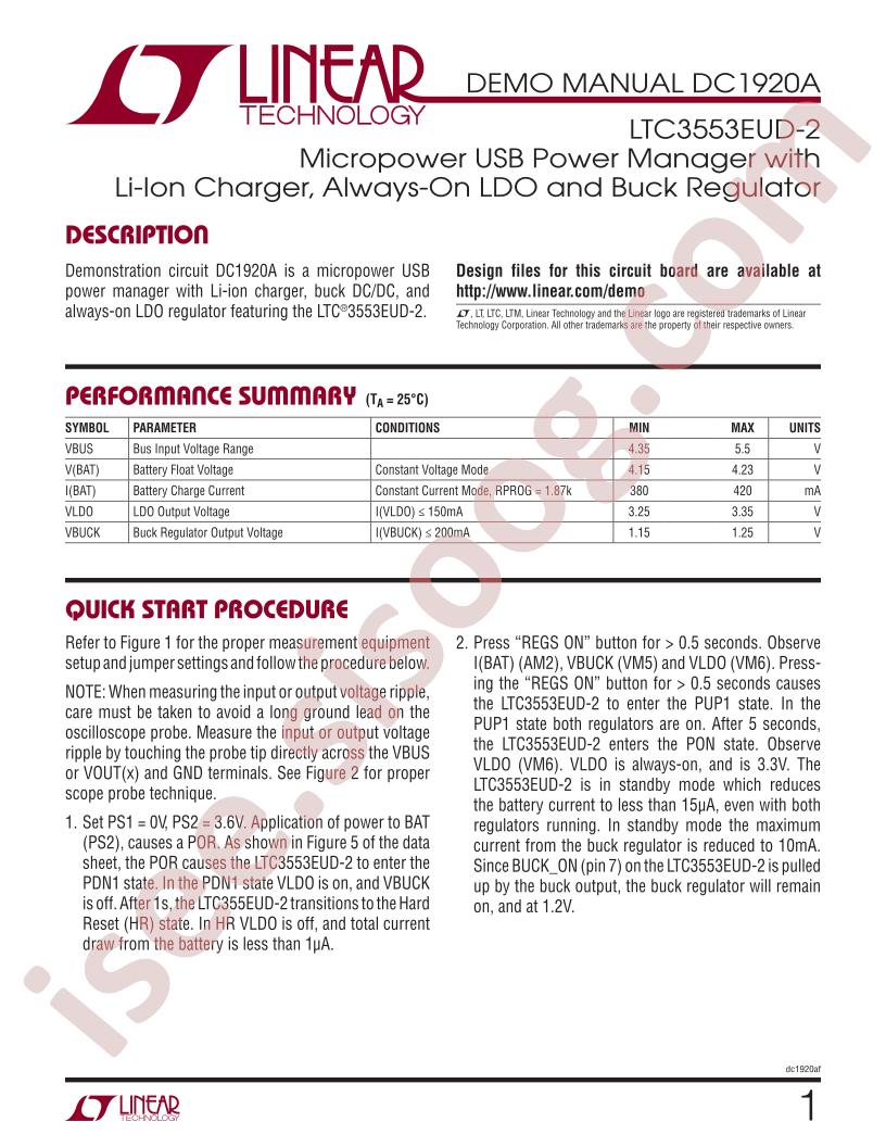 DC1920A Demo Manual