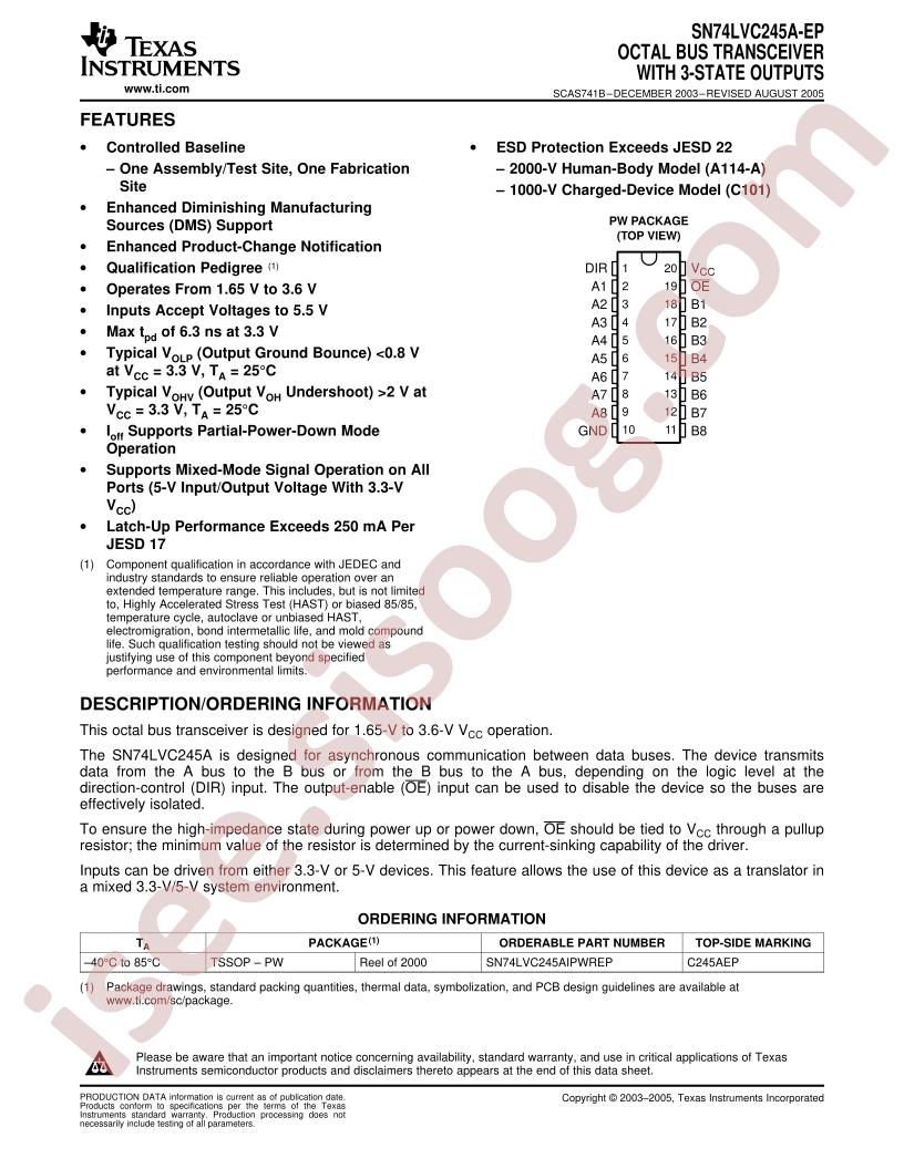 SN74LVC245A-EP