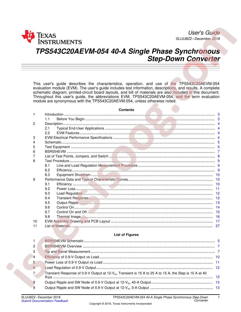 TPS543C20AEVM-054 User Guide