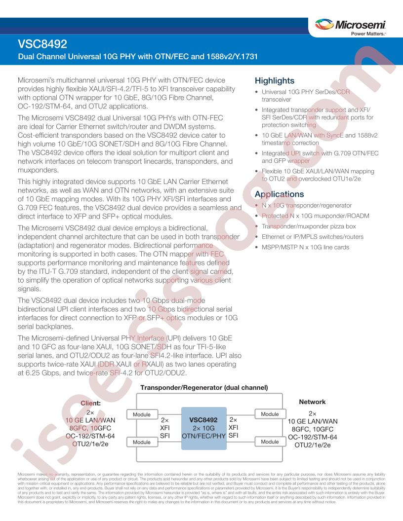 VSC8492 Brief