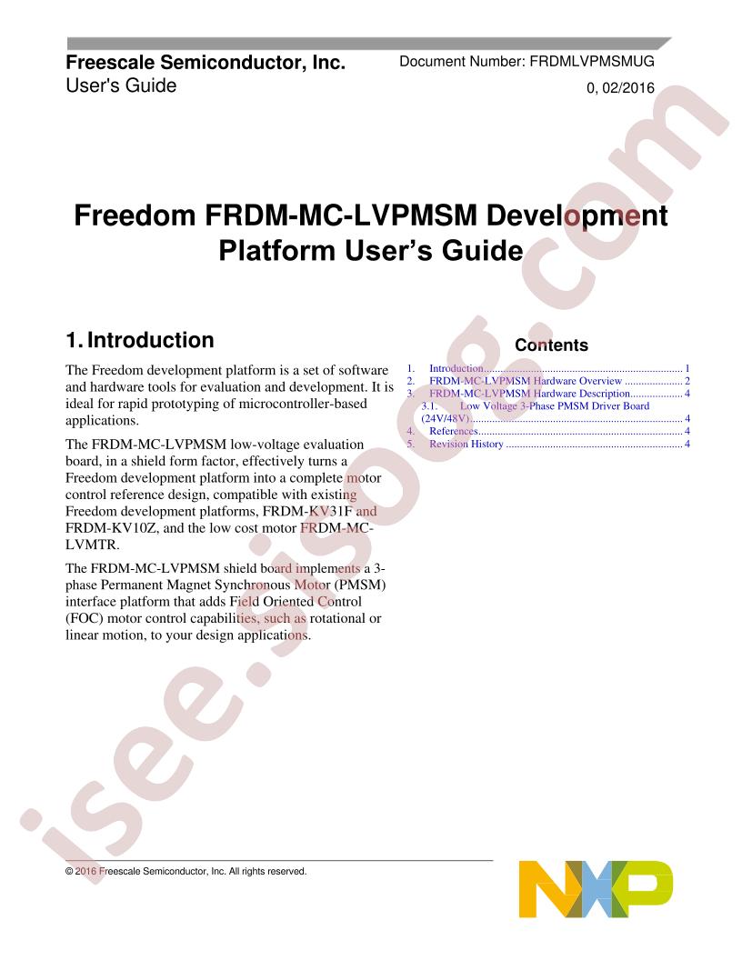 FRDM-MC-LVPMSM User Guide