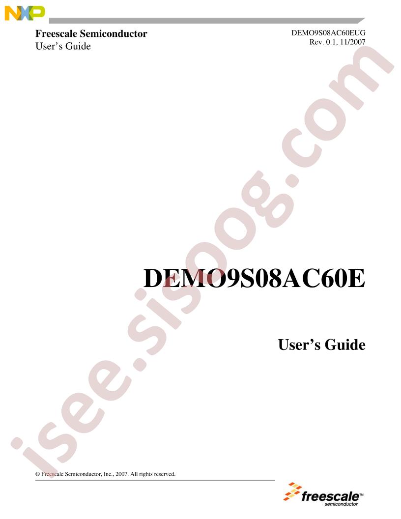 DEMO9S08AC60E User Guide