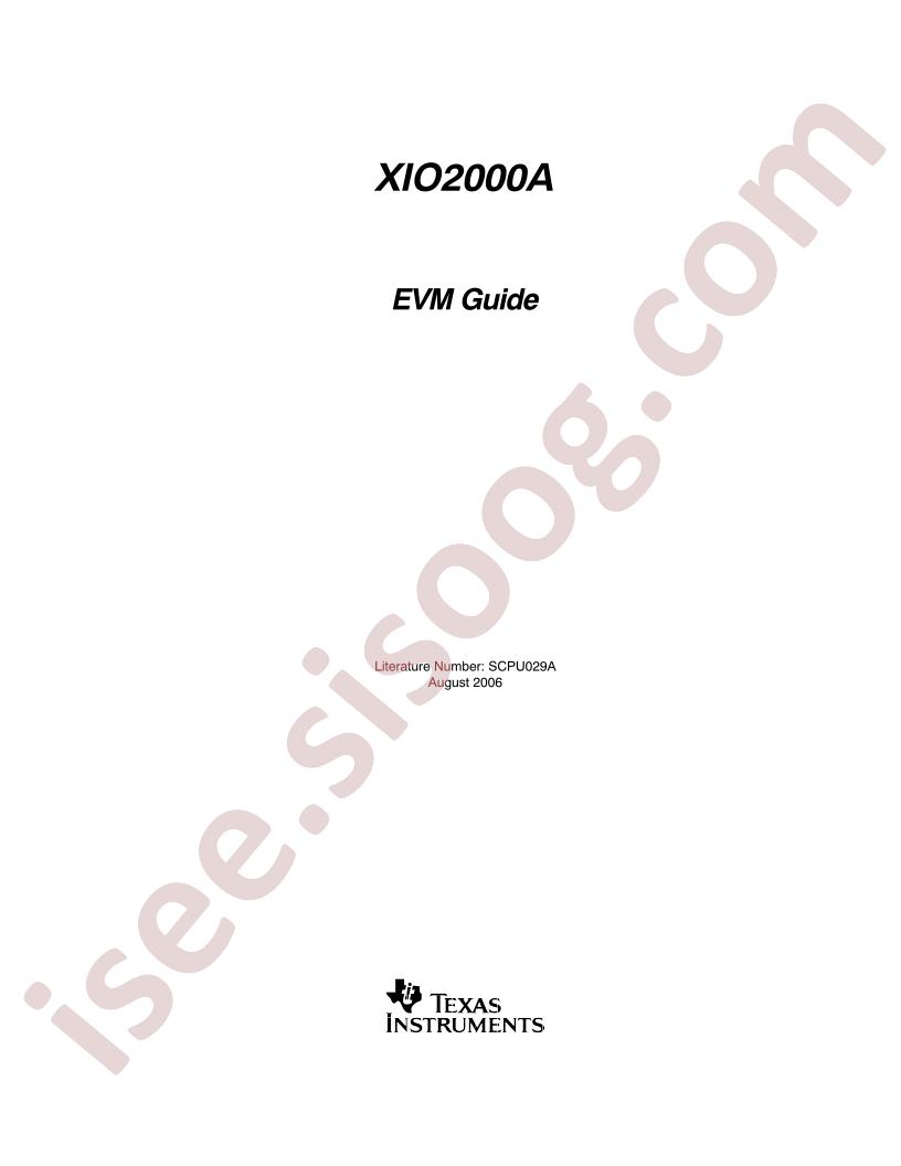 XIO2000AEVM Guide