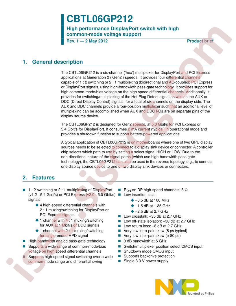 CBTL06GP212E Product Brief