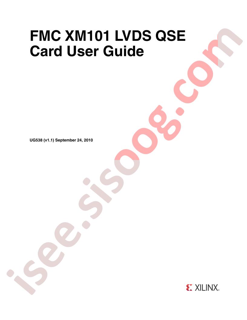 FMC XM101 LVDS QSE Card Guide
