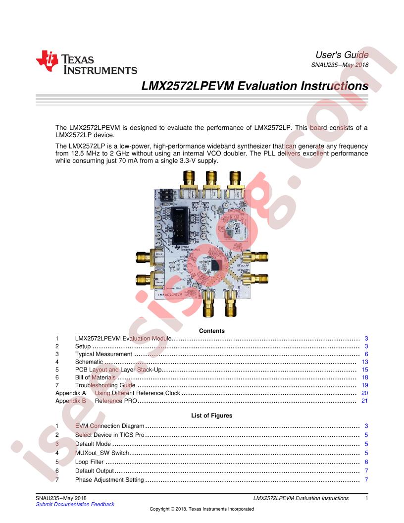 LMX2572LPEVM User Guide