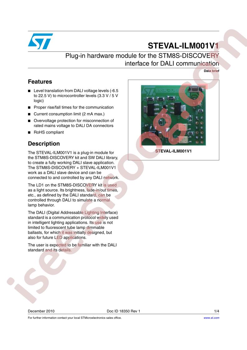 STEVAL-ILM001V1 Brief