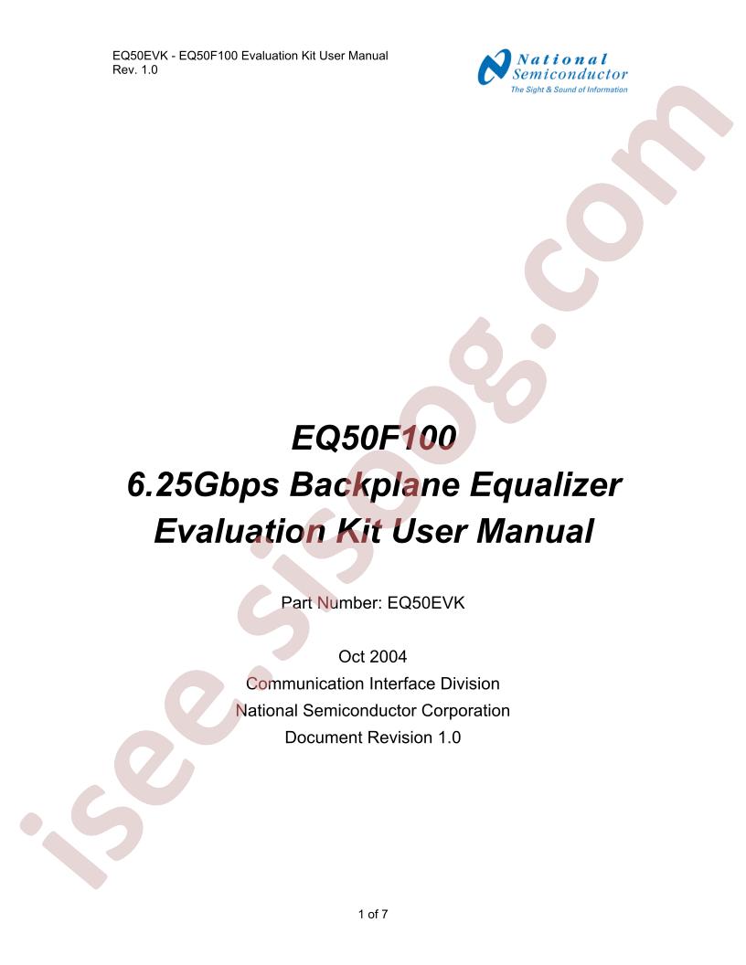EQ50EVK-EQ50F100 User Manual