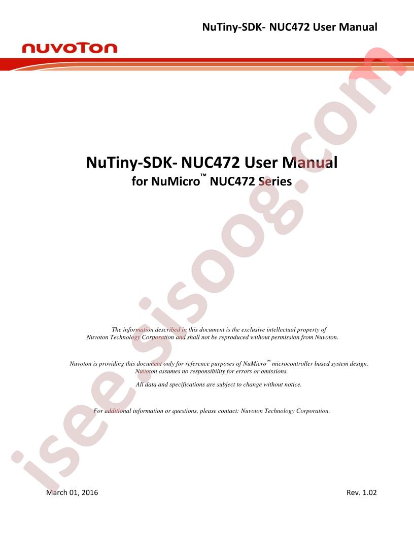 NuTiny-SDK-NUC472 User Manual