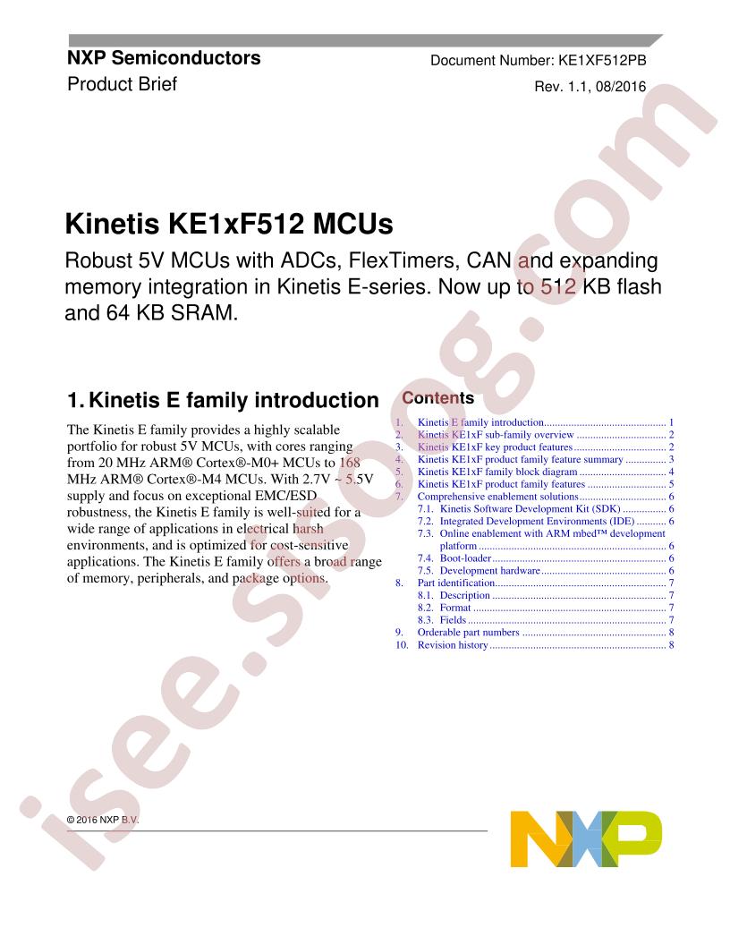 MKE1xF512 Product Brief