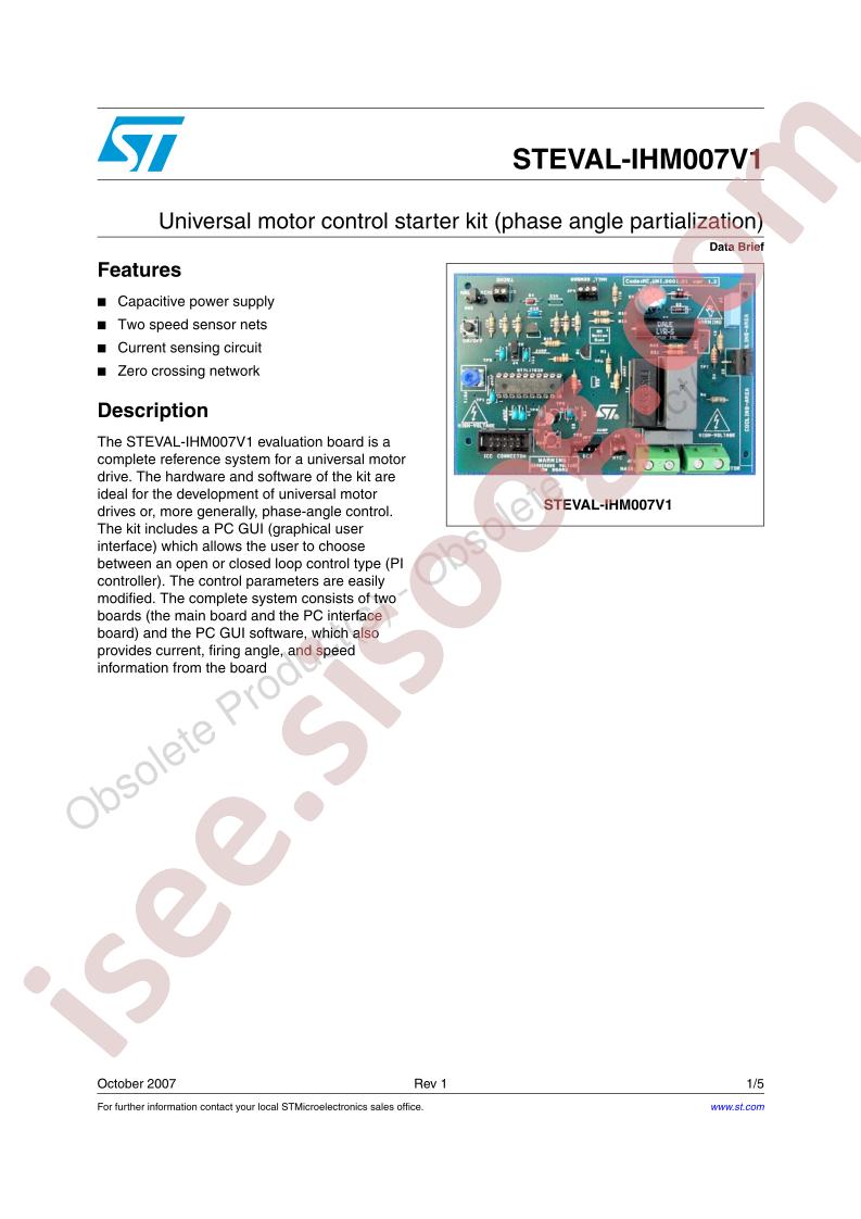 STEVAL-IHM007V1 Data Brief