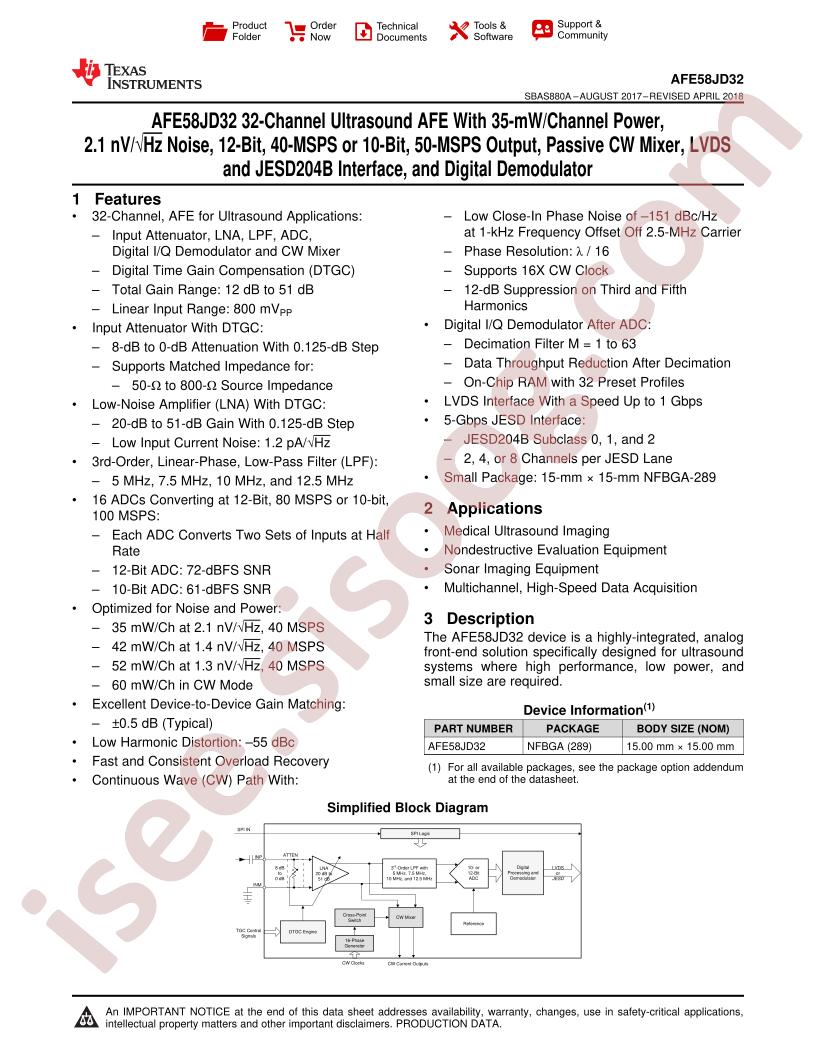 AFE58JD32 Datasheet