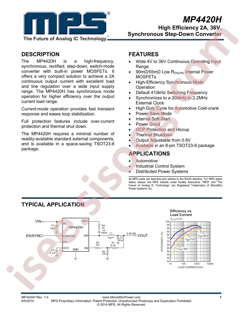 MP4420H Datasheet