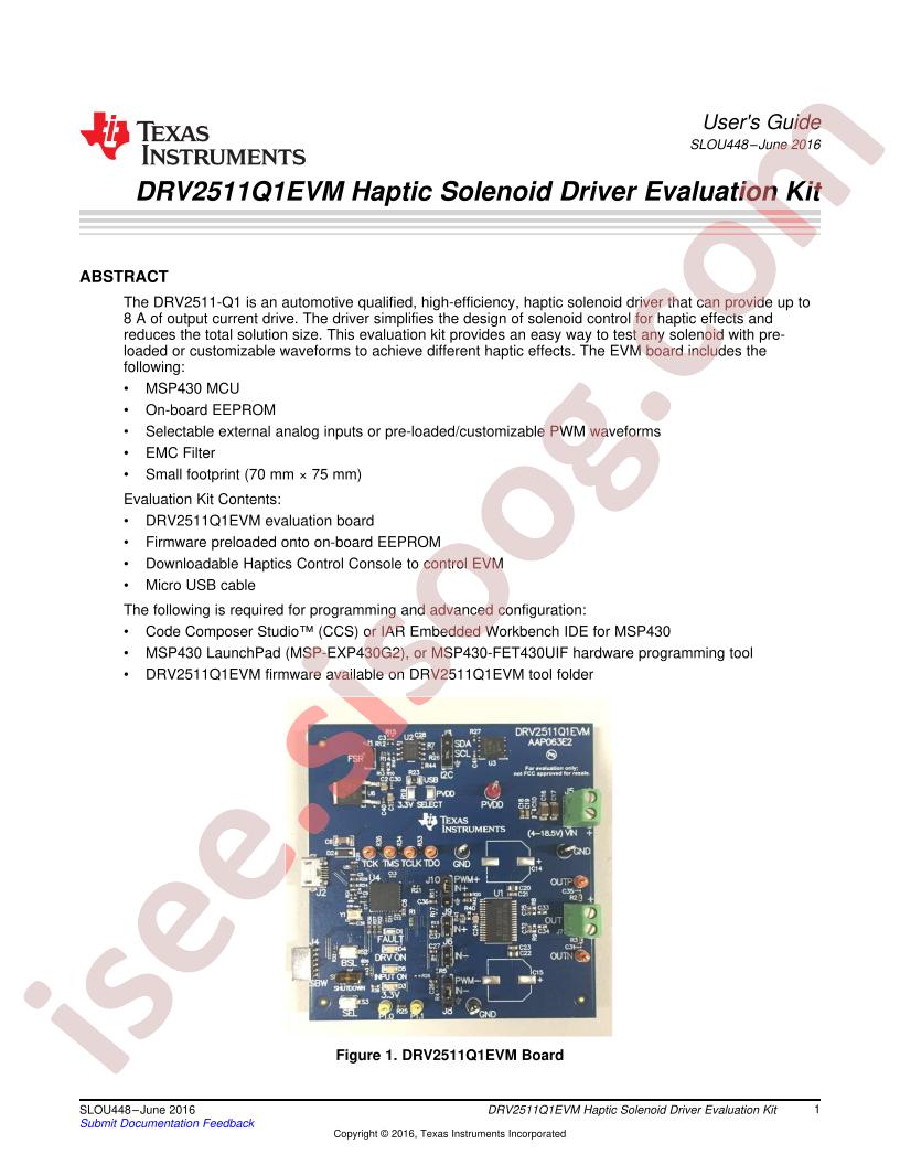 DRV2511Q1EVM User Guide