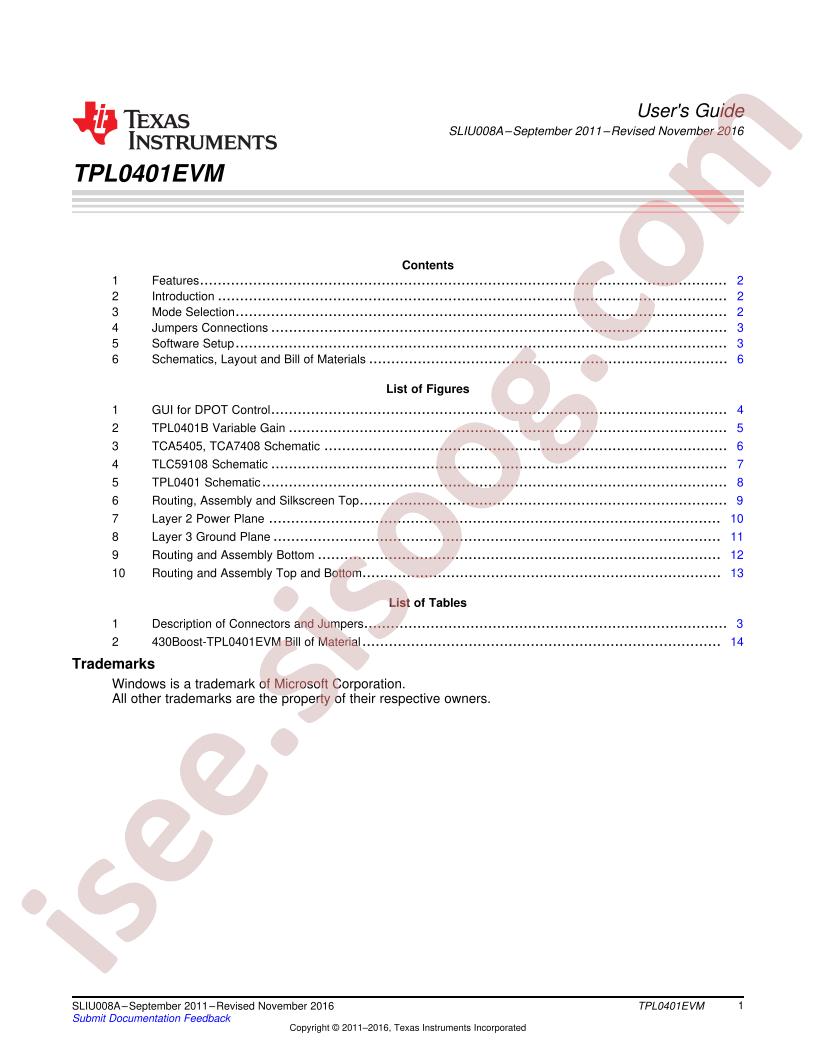TPL0401EVM