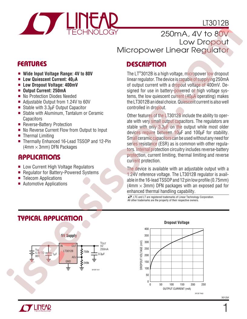 LT3012B Datasheet