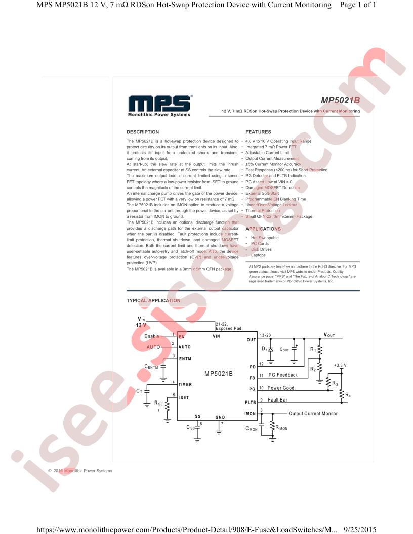 MP5021B Datasheet