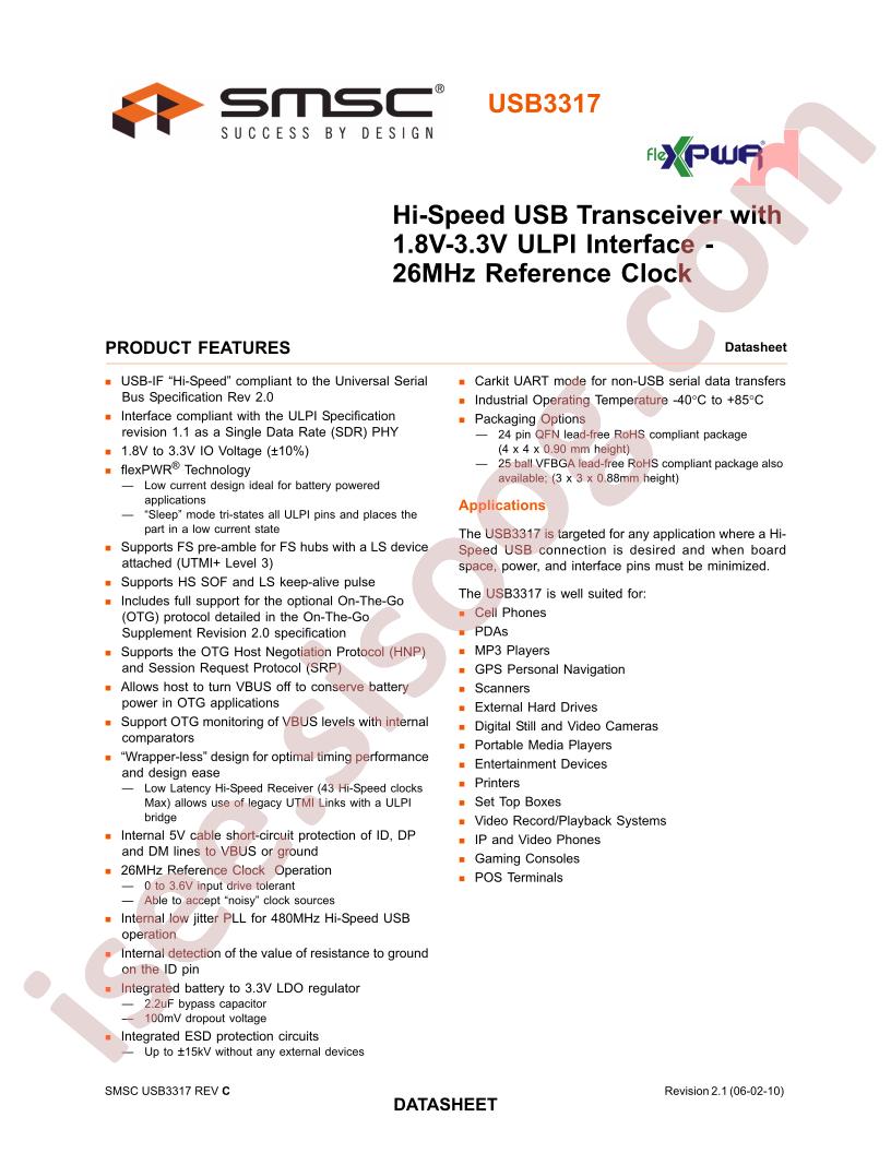 USB3317 Datasheet