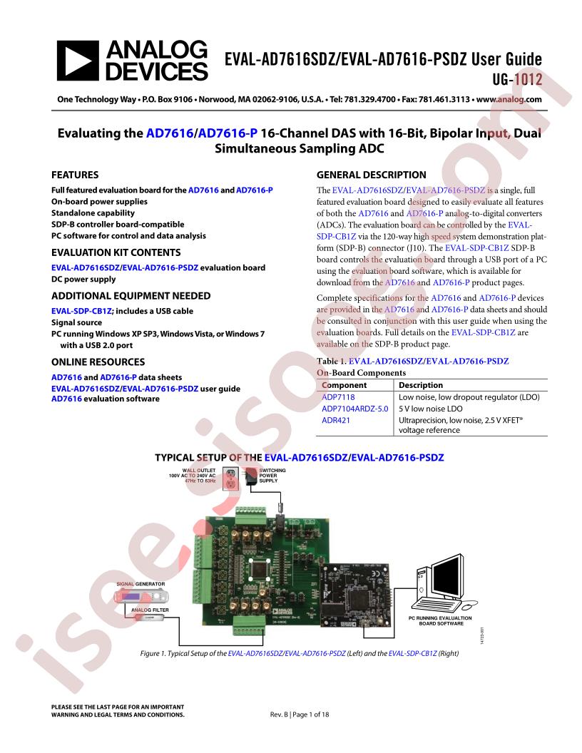 EVAL-AD7616SDZ Guide