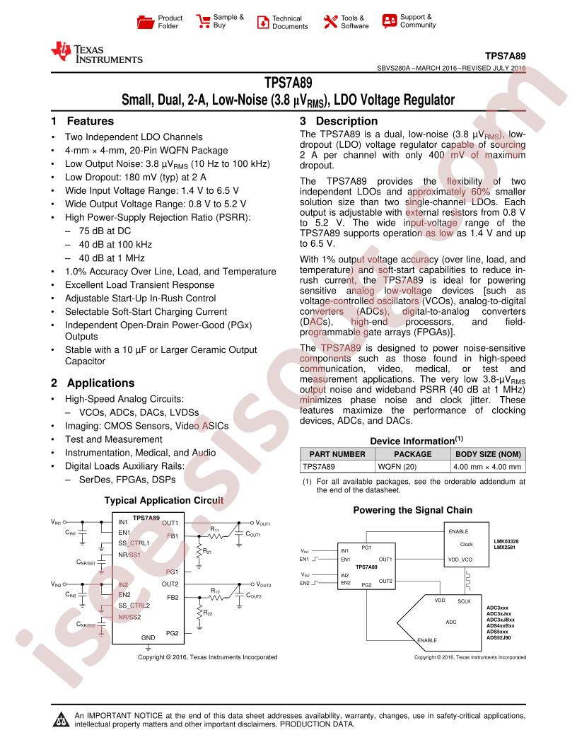 TPS7A89 Datasheet