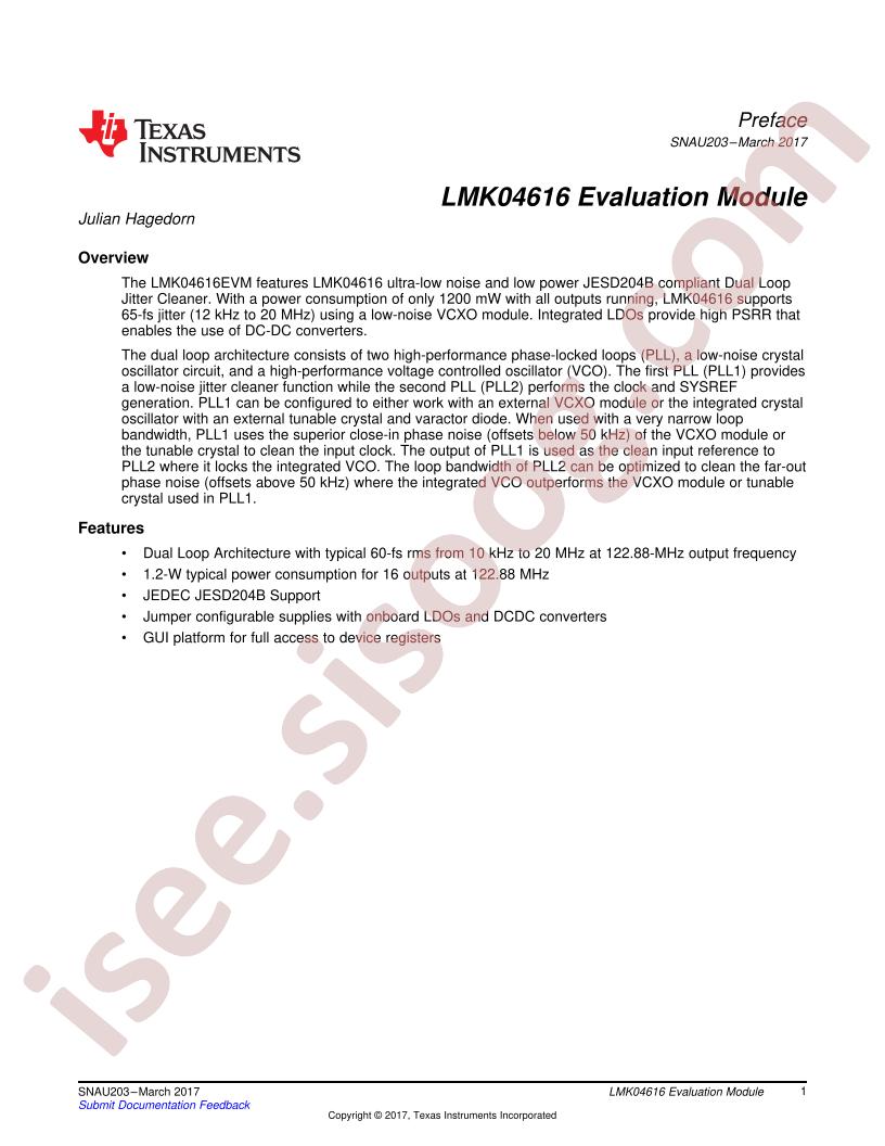 LMK04616EVM User Guide