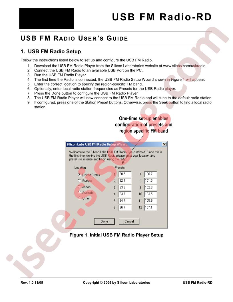USB FM Radio Guide