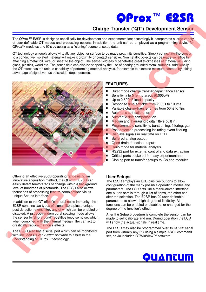 E2SR (QProx) Dev Sensor