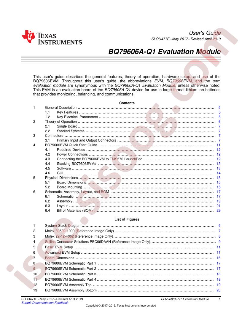 BQ79606EVM-897 User Guide