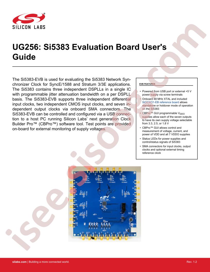 SI5383-D-EVB User Guide
