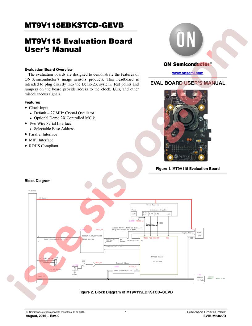 MT9V115EBKSTCD-GEVB Manual