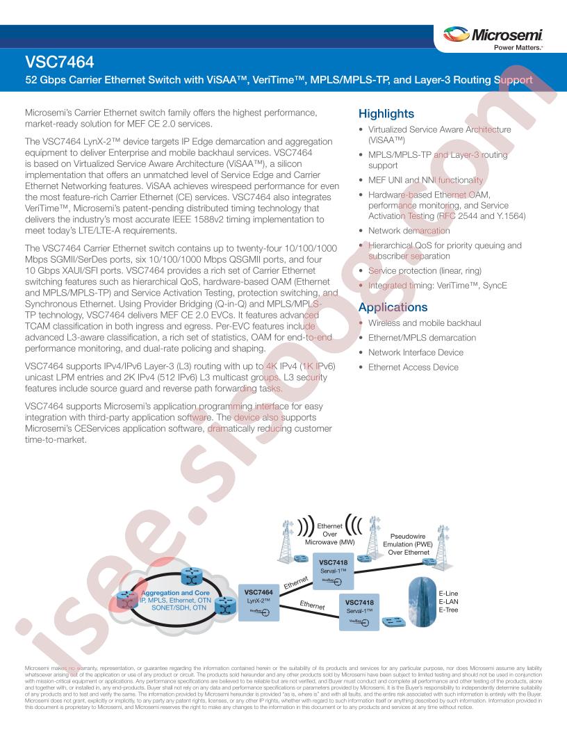VSC7464 Brief