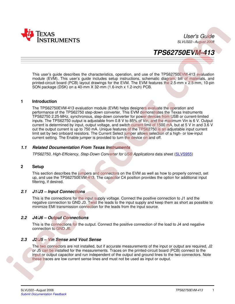 TPS62750EVM-413 Guide