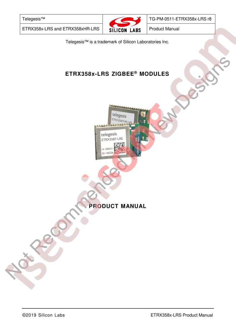 ETRX358x Manual