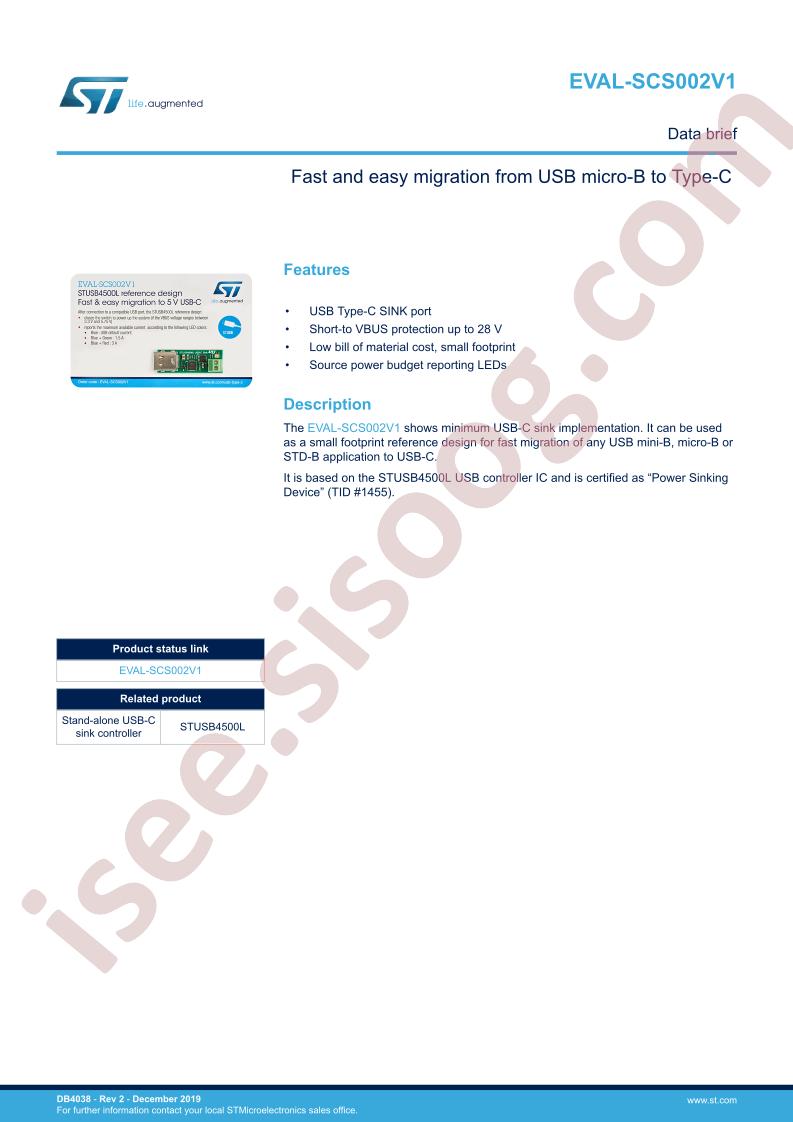 EVAL-SCS002V1 Data Brief
