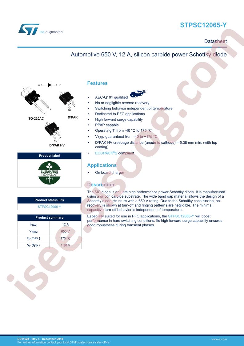 STPSC12065-Y Datasheet
