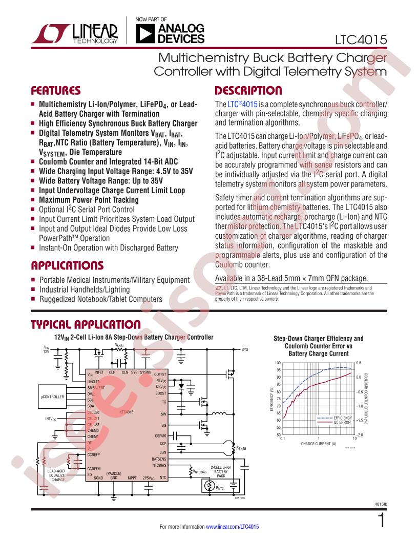 LTC4015 Datasheet