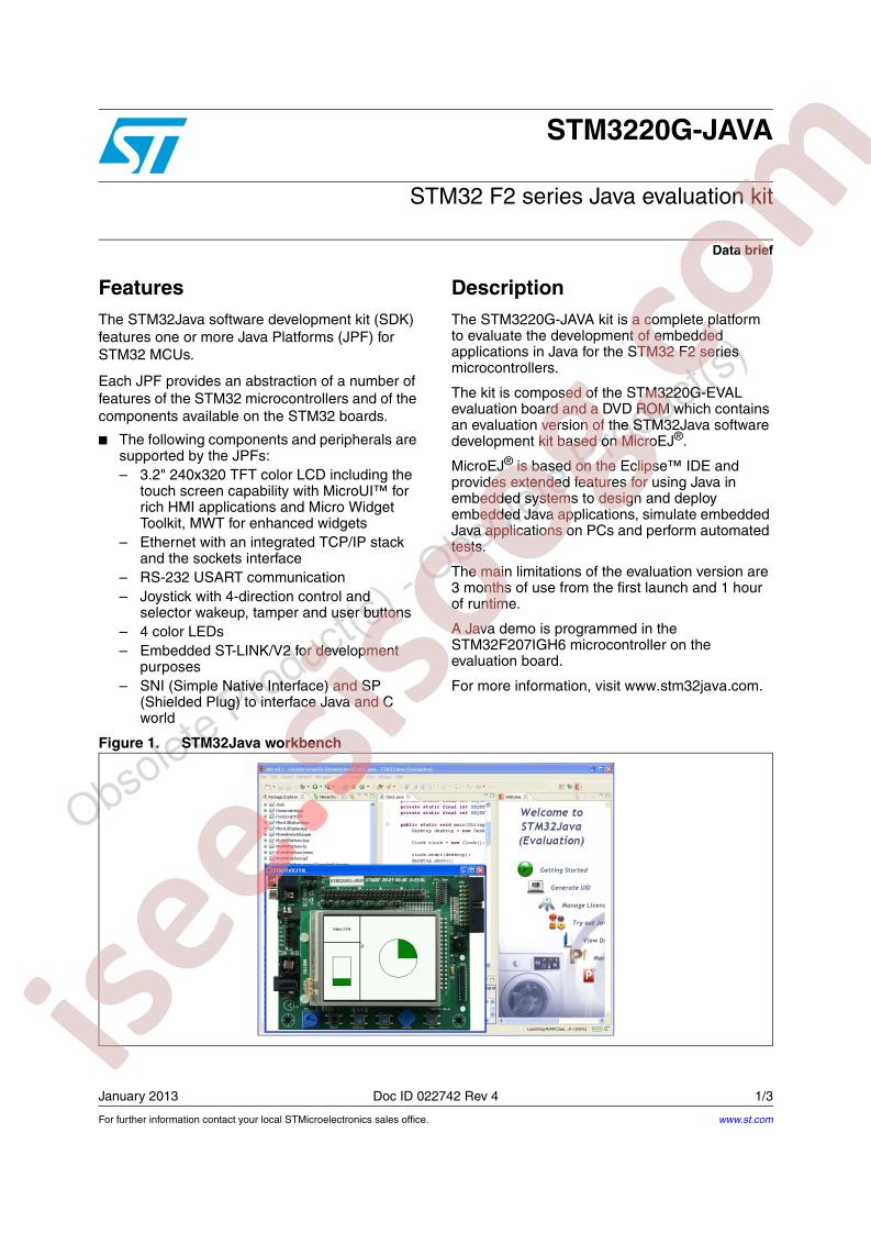 STM3220G-JAVA Brief