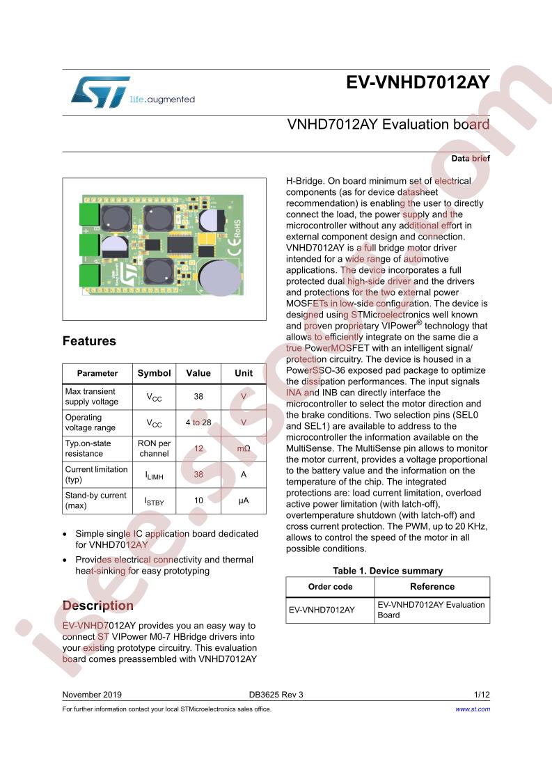 EV-VNHD7012AY Data Brief