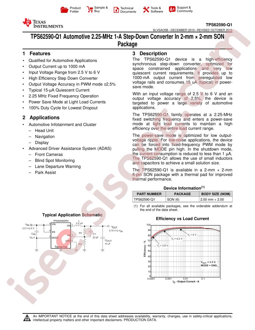 TPS62590-Q1 Datasheet