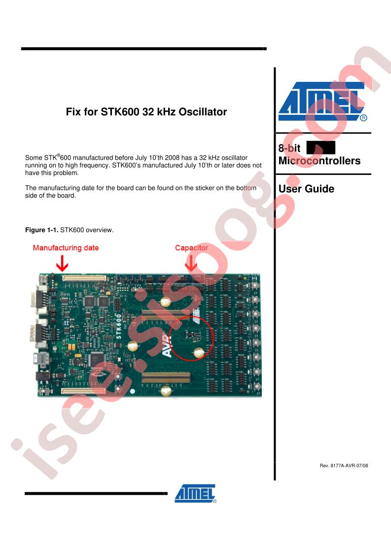 STK600 (Oscillator fix) User Guide