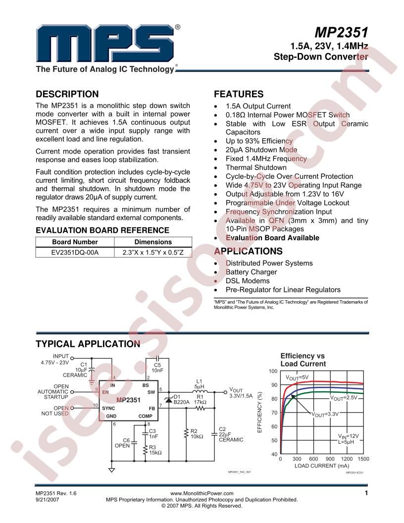 MP2351 Datasheet