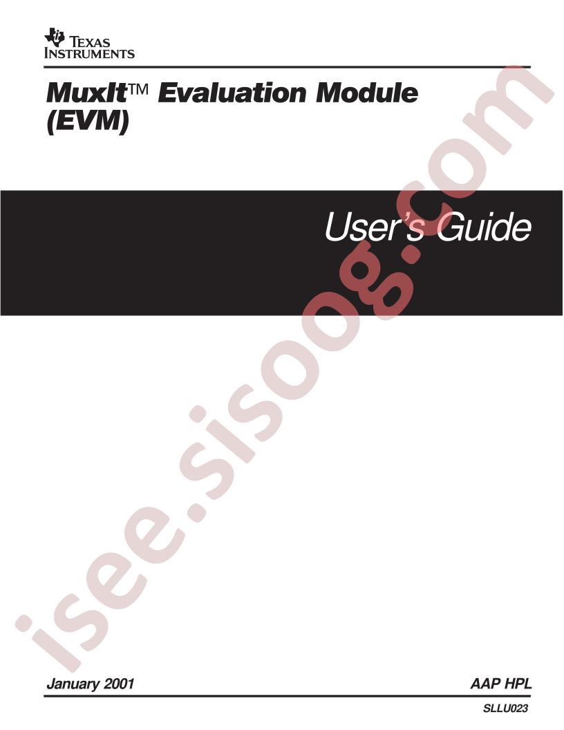 Muxlt User Guide (EVM)