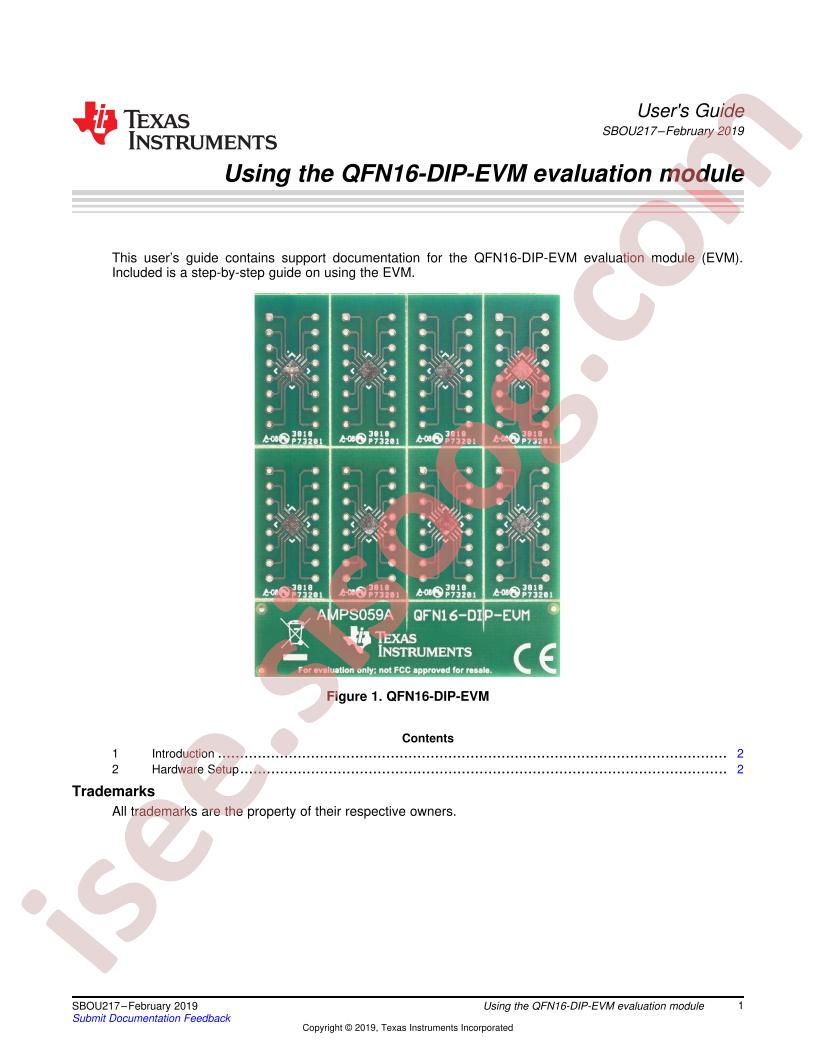 QFN16-DIP-EVM User Guide